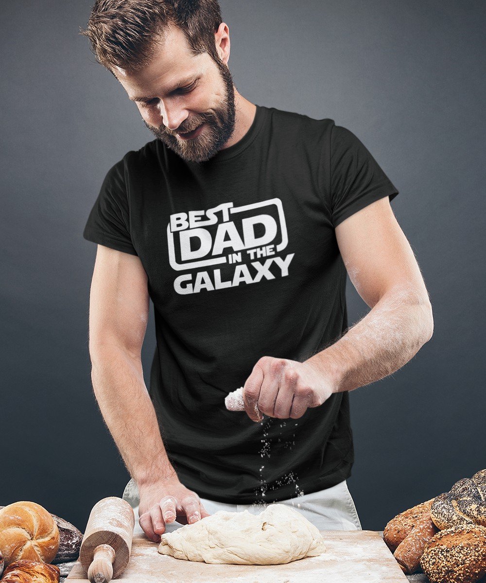 Vaderdag T-shirt Best Dad Of The Galaxy 2 | Kleur Zwart | Maat 2XL | Vaderdag Kados / Cadeautjes